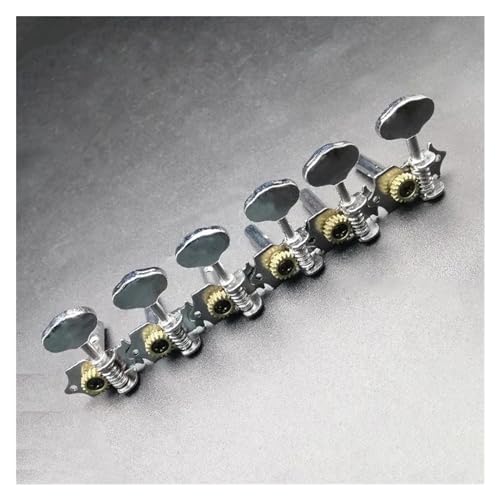 Strings Tuning Pegs Mechaniken Für Gitarre 6er-Pack Vintage Open Gear String Tuner Tuning Pins Mittelloch für Gitarre Ukulele (Color : 3/4)