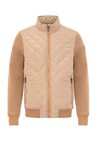 Cipo & Baxx Herren Übergangsjacke Steppjacke Sweat Rautenmuster Jacke CJ295 Beige M