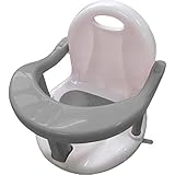 Badesitz, Badesitz für Babys von 6-18 Monaten, Baby-Dusche-Stuhl mit Rückenlehne und Saugnäpfe, Ergonomischer Sitz für Badewanne, Babysitze, Badestuhl für Bad,Grau