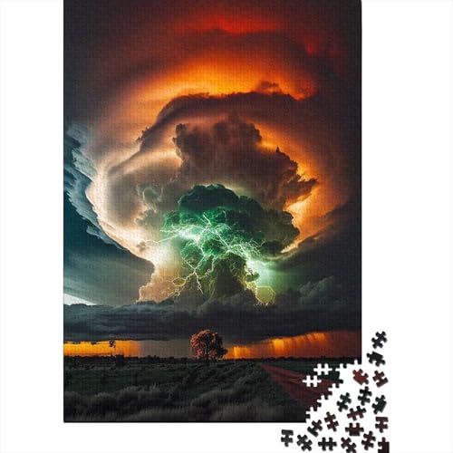 Color Storms Holzpuzzle für Erwachsene, 500 Teile, für Erwachsene, schwierige Puzzles, Familienspiele, Weihnachts- und Geburtstagsgeschenke (Größe 52x38cm)