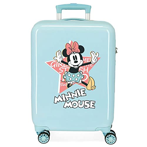 Disney Mickey That´S Easy Kabinentasche, grün, 38 x 55 x 20 cm, starr, ABS, seitlicher Zahlenkombinationsverschluss 34 l, 2,5 kg, 4 doppelte Räder, Handgepäck.