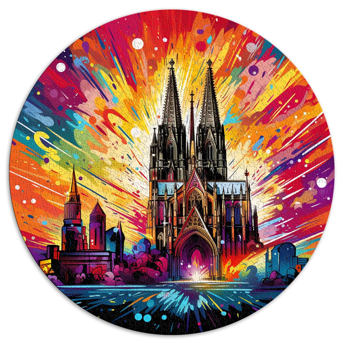 Puzzles Geschenk Kölner Dom Puzzles 1000 Teile Puzzles für Erwachsene 26,5x26,5 Zoll Lustige Puzzles Home Lernspiele DIY Spielzeug