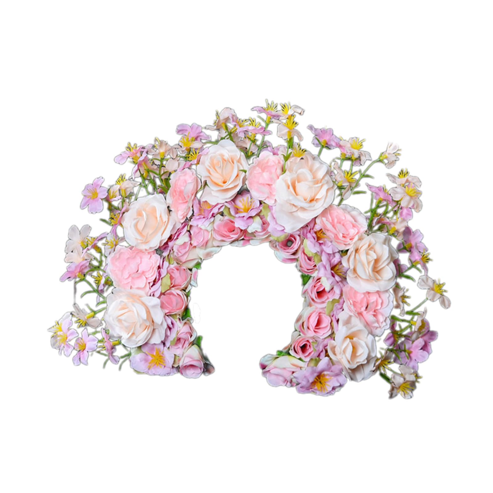 Zkydhbd Doppelseitiges Blumen-Stirnband, Rosen-Blumen-Haarband, modisch, für Damen, Braut, Haar-Accessoire, Brautgirlanden