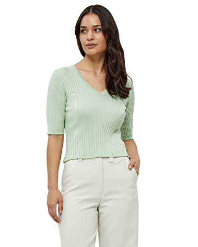 Peppercorn Tana V-Ausschnitt Halb Ärmel Rib Pullover | Pullover Damen In Grün | Frühling Pulli Damen | Größe Xxl