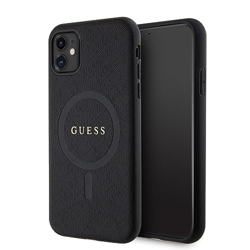 Guess GUHMN61PSAHMCK Hülle für iPhone 11 / Xr 6.1" Schwarz hardcase Saffiano