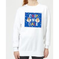 Disney Chip N' Dale Damen Sweatshirt - Weiß - L - Weiß