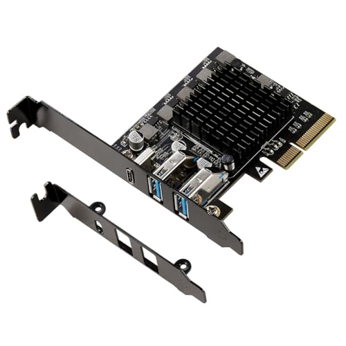 Mkcavne 2 USB 3.2 Gen2 X2 A und 1 USB C Typ-C PCIe X4 Host Controller-Karte 20 Gbit/S Hochgeschwindigkeits-Videoaufnahme für Industriekameras