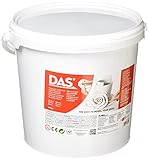 DAS Modelliermasse 386000, aus in der Luft härtender weißer Tonerde, Schulpaket, 5 Packungen in einem 1 kg Eimer