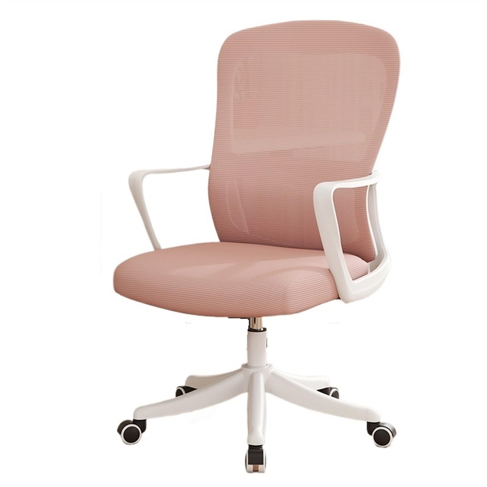 Zhaoj24-05 Bürostuhl Ergonomischer Bürostuhl, ergonomisch, for Büro, Heimschreibtisch, Netzstoff, feste Armlehne, Chefsessel, Computerstuhl mit Lordosenstütze Schreibtischstuhl(Pink)