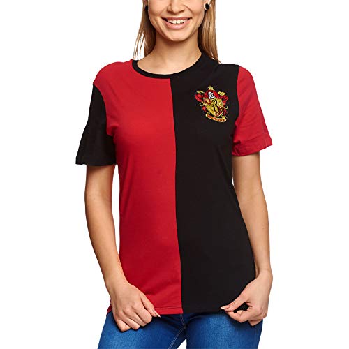 Harry Potter T-Shirt - Gryffindor Quidditch Team,Rot/Schwarz,XXL