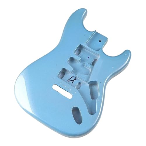 Korpus Für E-Gitarre Aus Pappelholz, Metallic-Blau, DIY-Gitarrenfass, 3–4 Stück, Holzkombination, Gitarrenteil, 5,7 Cm Breite (Color : 01)