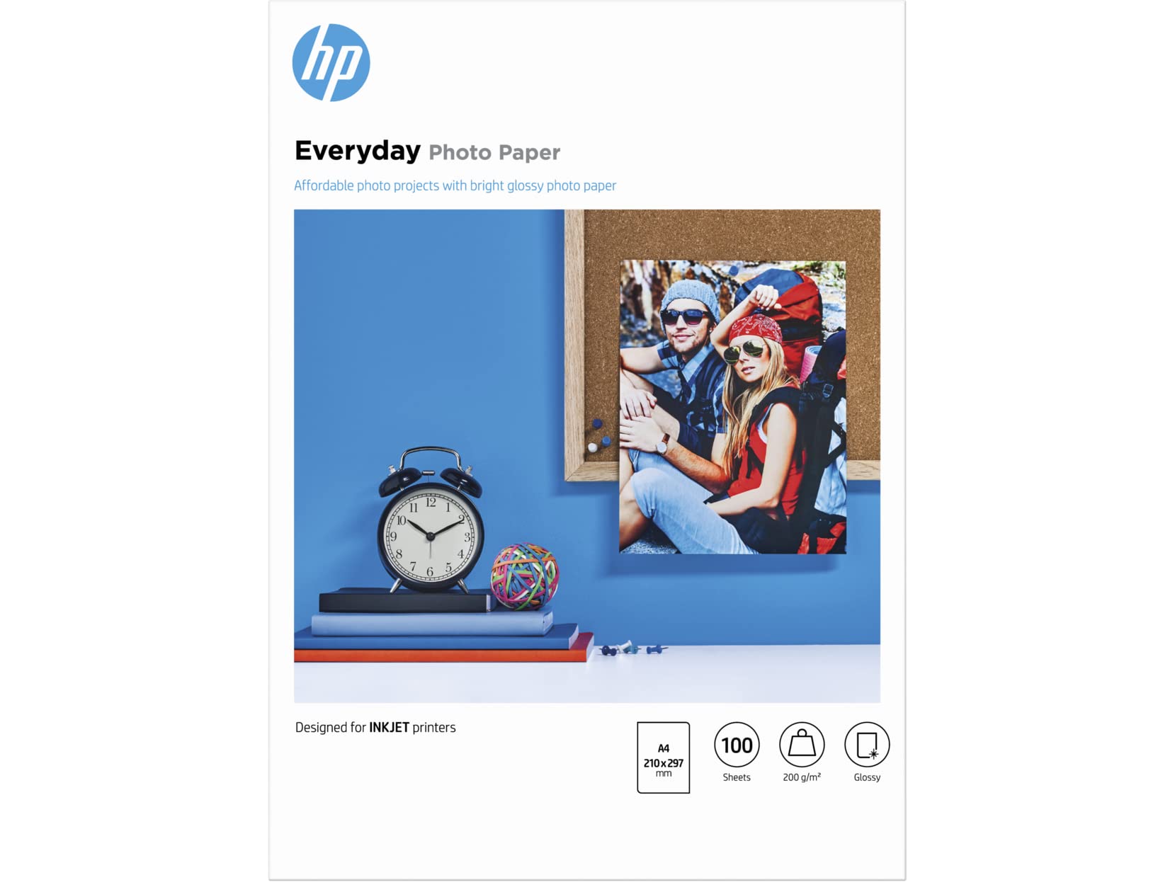 HP Everyday-Fotopapier, glänzend, 200 g/m2, DIN A4, 100 Blatt