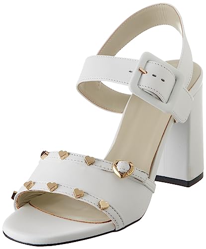 Love Moschino Damen Ja16378g0gia0100 Absatz-Sandalen, Weiß, 38 EU