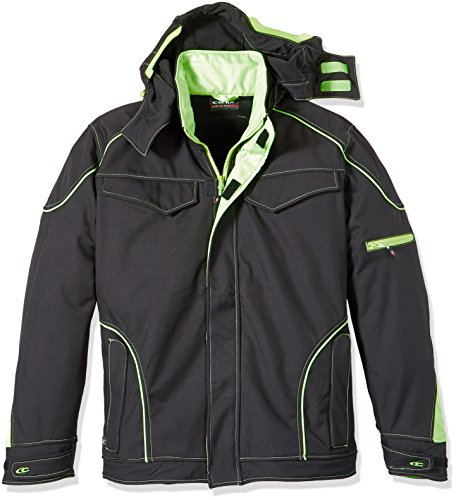 Cofra V415-0-05.Z52 Softshell Jacke "Tecka", Schwarz/Limetten-grün, 52