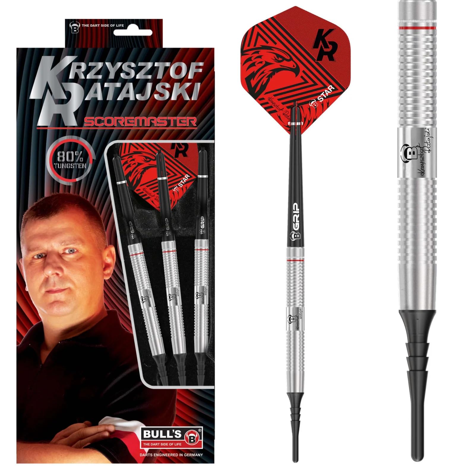 Bull's Krzysztof Ratajski Dart, Silber, 18 g