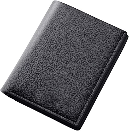 VSULZVNU Kartenetuis Mini Slim Wallet Herren Casual Leder PU Geldbörse Portafoglio Uomo Geldklammer Dünne Herrengeldbörse (Farbe: Braun)