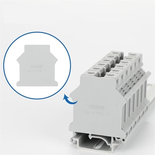 10 Stücke D-UK16 Endbarriereplatte for UK16 Schraubblöcke Drahtverbinder D UK 16 Din Rail Terminal Block Zubehör Endabdeckung