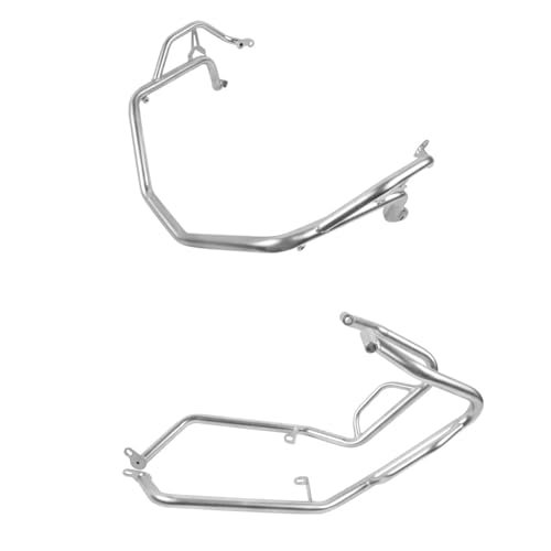 Motorrad Crashbars Für XADV 750 Für XADV750 2021-2023 Motor Motor Schutz Protector Stoßstangen Crash Bar Motorrad Edelstahl Schutz Motorschutz Sturzbügel(Silver Upper Lower)