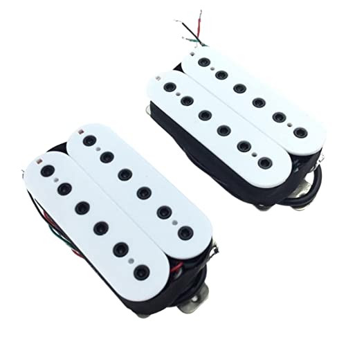 ZENGXUE E-Gitarren- Pickups Humbucker Double Coil Pickup Set, 6 Saiten, Weiß Humbucker Tonabnehmer Set