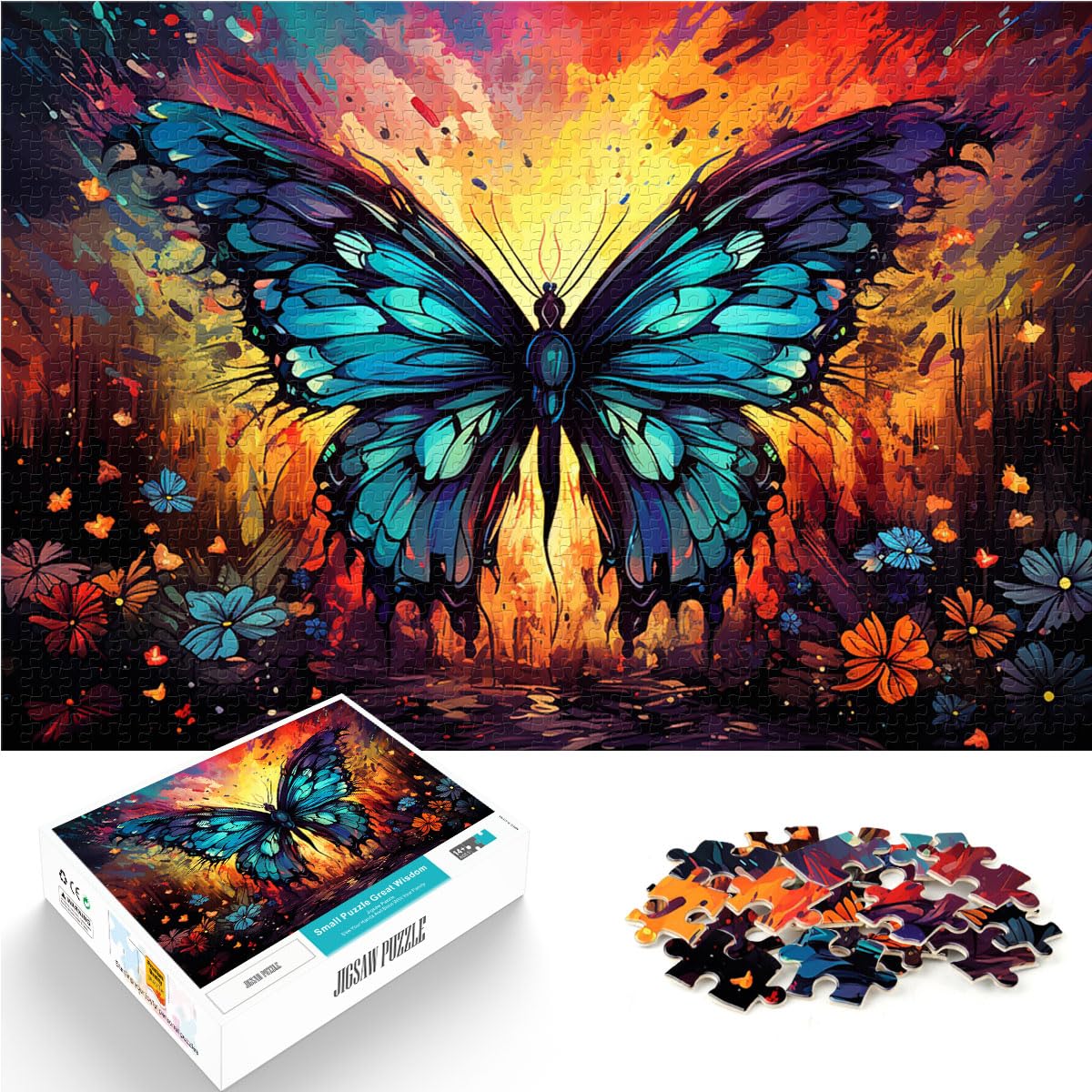 Puzzles Geschenk Schmetterling 1000 Teile Puzzle Holzpuzzle Spielzeug Puzzle Lernspiele Stressabbau Puzzles 1000 Stück (50x75cm)