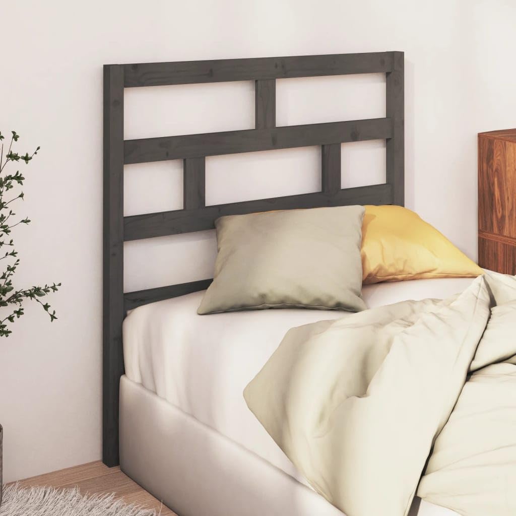 Lauuoeriau Home Items,Bed Headboard Grey 81x4x100cm Solid Wood Pine ,suit furniture