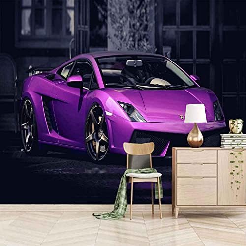 Lila Supercar 3D Tapeten Wanddekoration Fototapete Sofas Wohnzimmer Wandbild Schlafzimmer-350cm×256cm