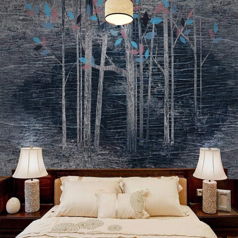 Abstrakter Baum Buntes Laub 3D Tapete Poster Restaurant Schlafzimmer Wohnzimmer Sofa TV Dekorative Wand-300cm×210cm