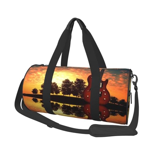 DENMER Robuste Reisetasche mit Lake Guitar Reflection - geräumige und stilvolle Tasche für alle Ihre Reisebedürfnisse