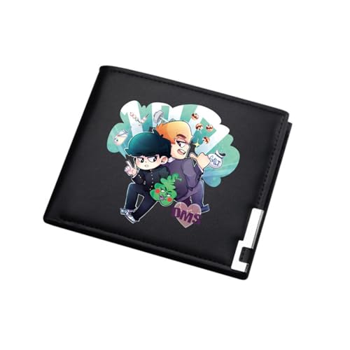 RYNDEX M-ob Psyc-ho 100 Geldbörse Anime, Kunstleder Kartenetui Geldtasche mit Münzfach, Kunstleder Geldbörse Münzbörse Wallet, Game Fans Teens Geburtstagsgeschenk(Color:Multicolor 3)