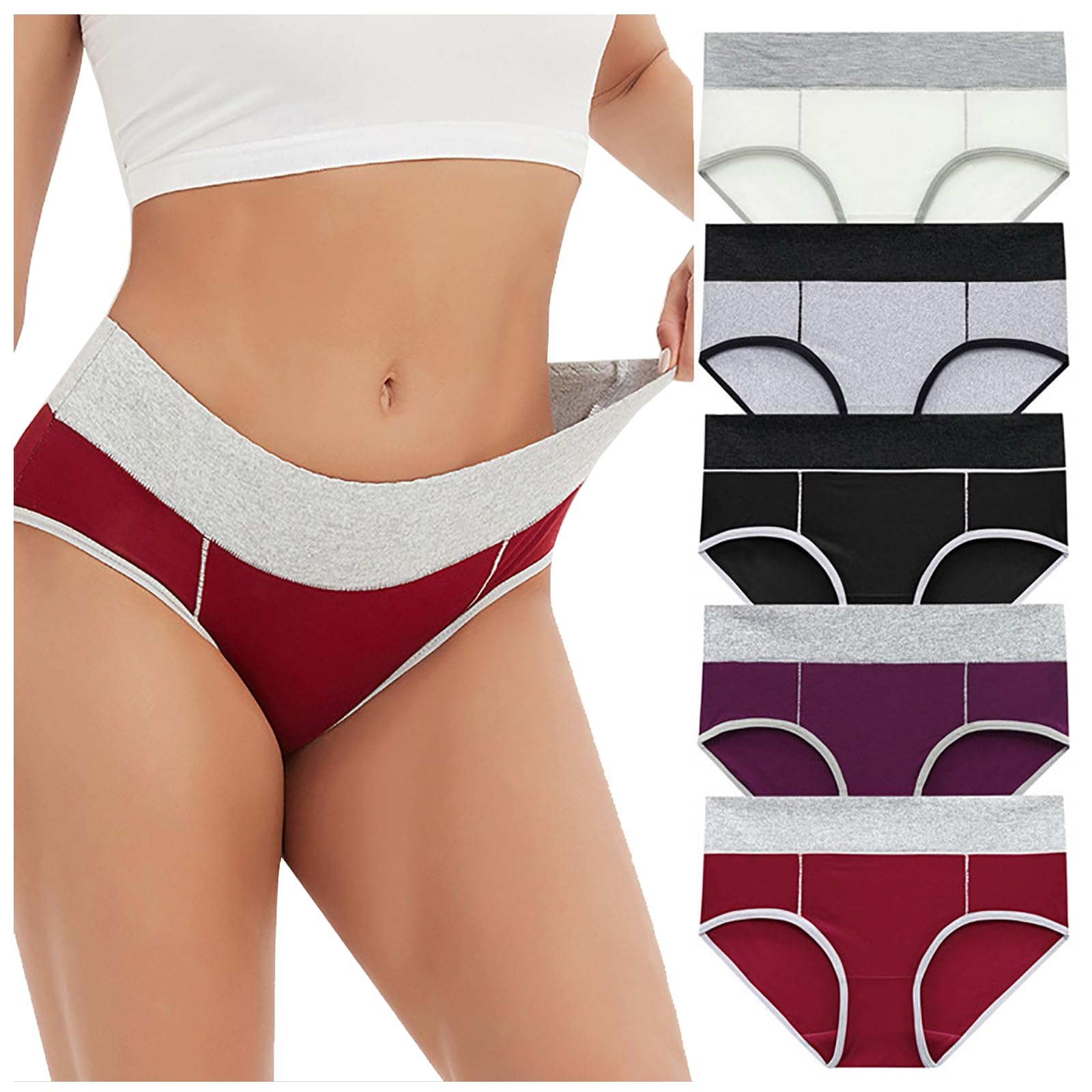 CSHE Unterhosen Damen 5er Pack Seamless Slips Nahtlos Hipster Sexy Panties Damen Unterwäsche Underwear Weich Unterhose Mehrpack