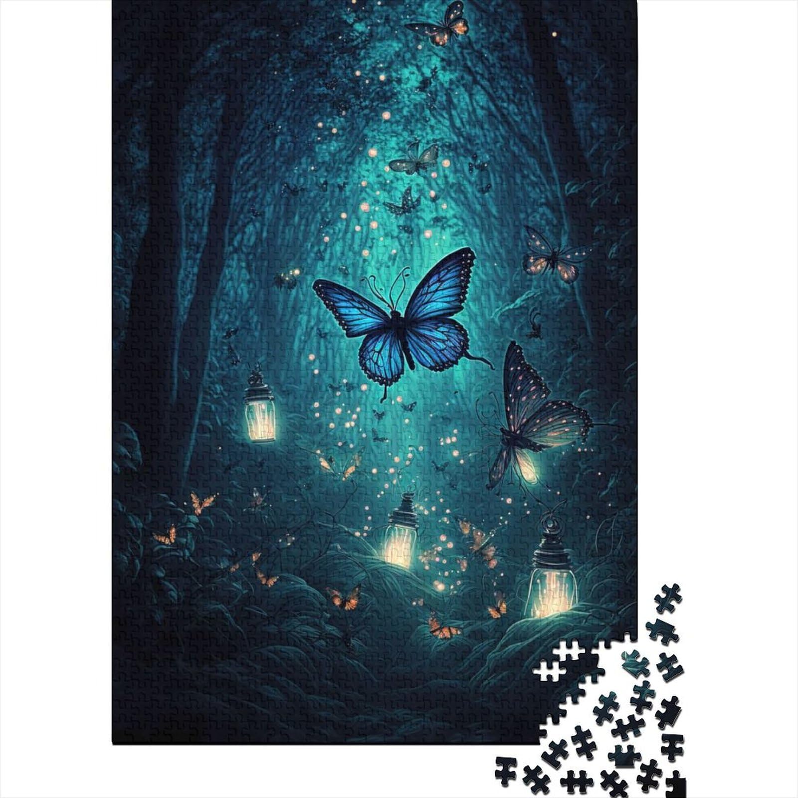 Puzzle mit 1000 Teilen für Erwachsene und Jugendliche, Weltraum-Schmetterling, Holzpuzzle, Puzzle für Erwachsene und Jugendliche, Denksport-Puzzle, 75 x 50 cm