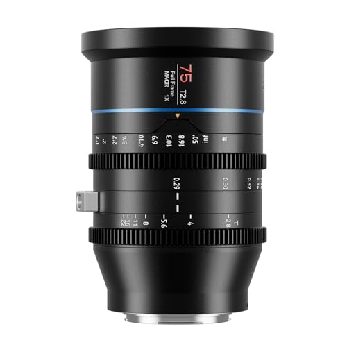 SIRUI 75 mm Jupiter Makro T2.8 Vollformat Cine Prime Objektiv, für EF-Mount Kameras, kompatibel mit BMPCC-6k, BMPCC-6k-pro, EOS C300 Mark III, EOS C500 Mark II, professionelles EF-Mount-Objektiv