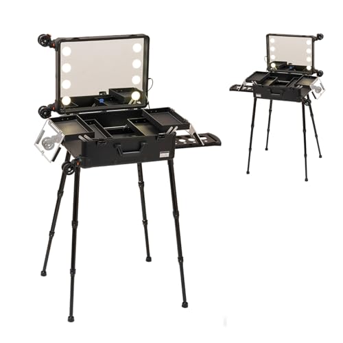 Kosmetikkoffer Beauty Koffer Schminkkoffer Trolley Friseurkoffer, Make up Koffer Kosmetikkoffer Tasche Groß Kosmetiktasche Schminktasche Make up Bag Beauty Case Kosmetikkoffer Aluminium (Size : C(Wit