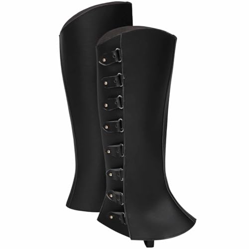 Renaissance Stiefel Überzüge Herren – Kostüm Tops Bein Stiefel Abdeckungen – Mittelalterliche Stiefelüberzüge für Kirchenveranstaltungen, Weihnachten, Halloween, Drama, Rollenspiele, Maskerade,