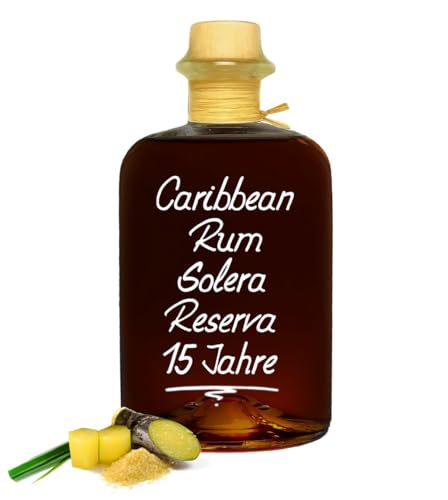 Rum 15 Jahre 0,5L Caribbean Ron Solera Reserva sehr weich 40% Vol. 500ml