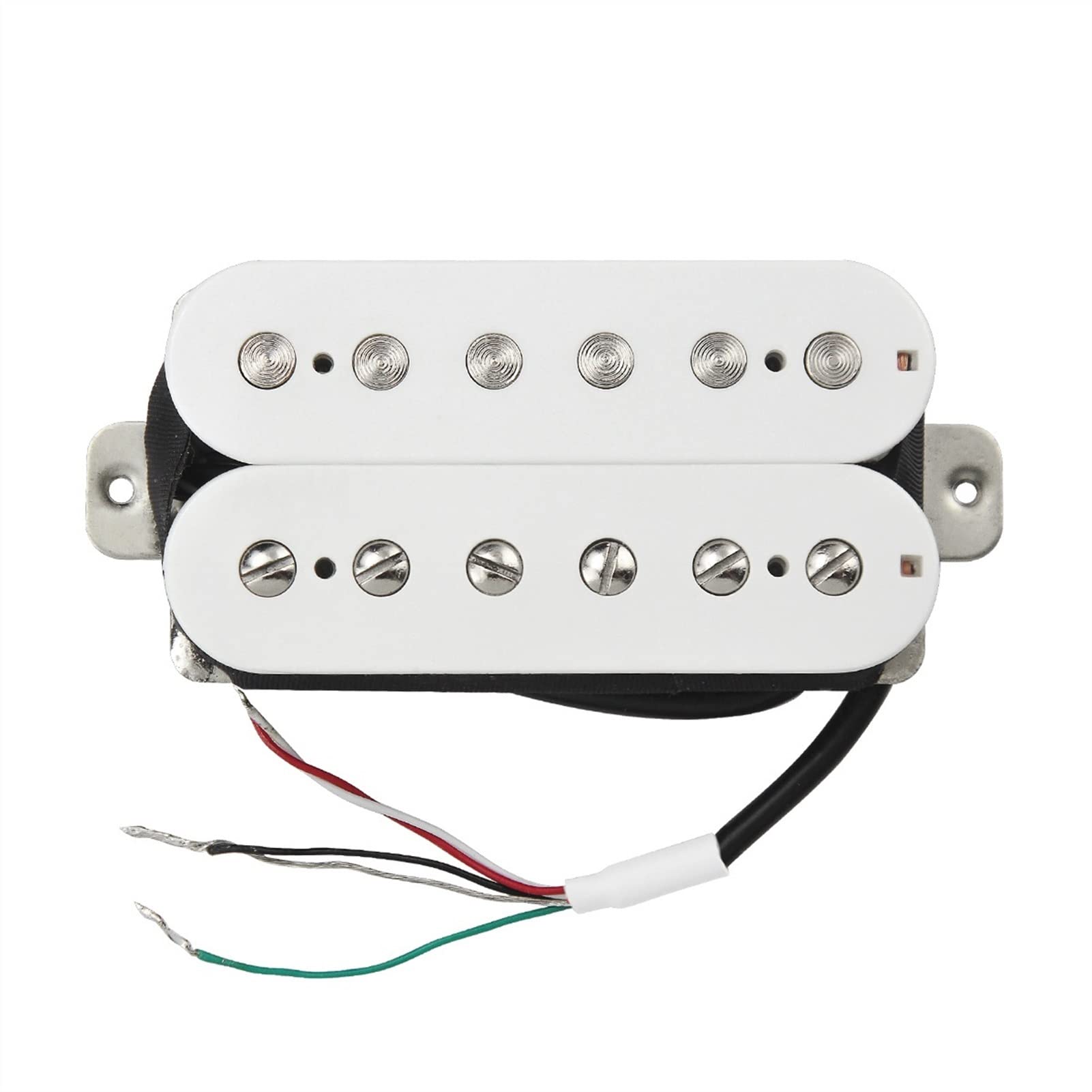 ZENGXUE Alnico 5 Dual Spule Humbucker Gitarre Hals Pickup 4 Leiter Für E-Gitarre Weiß Humbucker Tonabnehmer Set