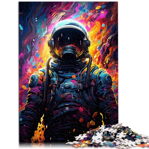 Puzzle für Puzzle Spacenaut, buntes Puzzle 1000 Teile, Holzpuzzle, Wanddekoration, einzigartige Geburtstags, 1000 Teile (50 x 75 cm)