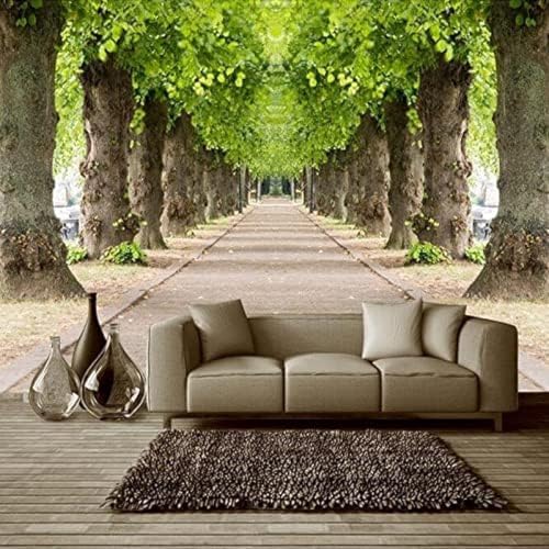 XLMING Vintage Schwarz Und Weiß Wald Wald Kunst 3D Tapete Wohnzimmer Sofa Schlafzimmer Esszimmer Home Dekoration Wand-200cm×140cm