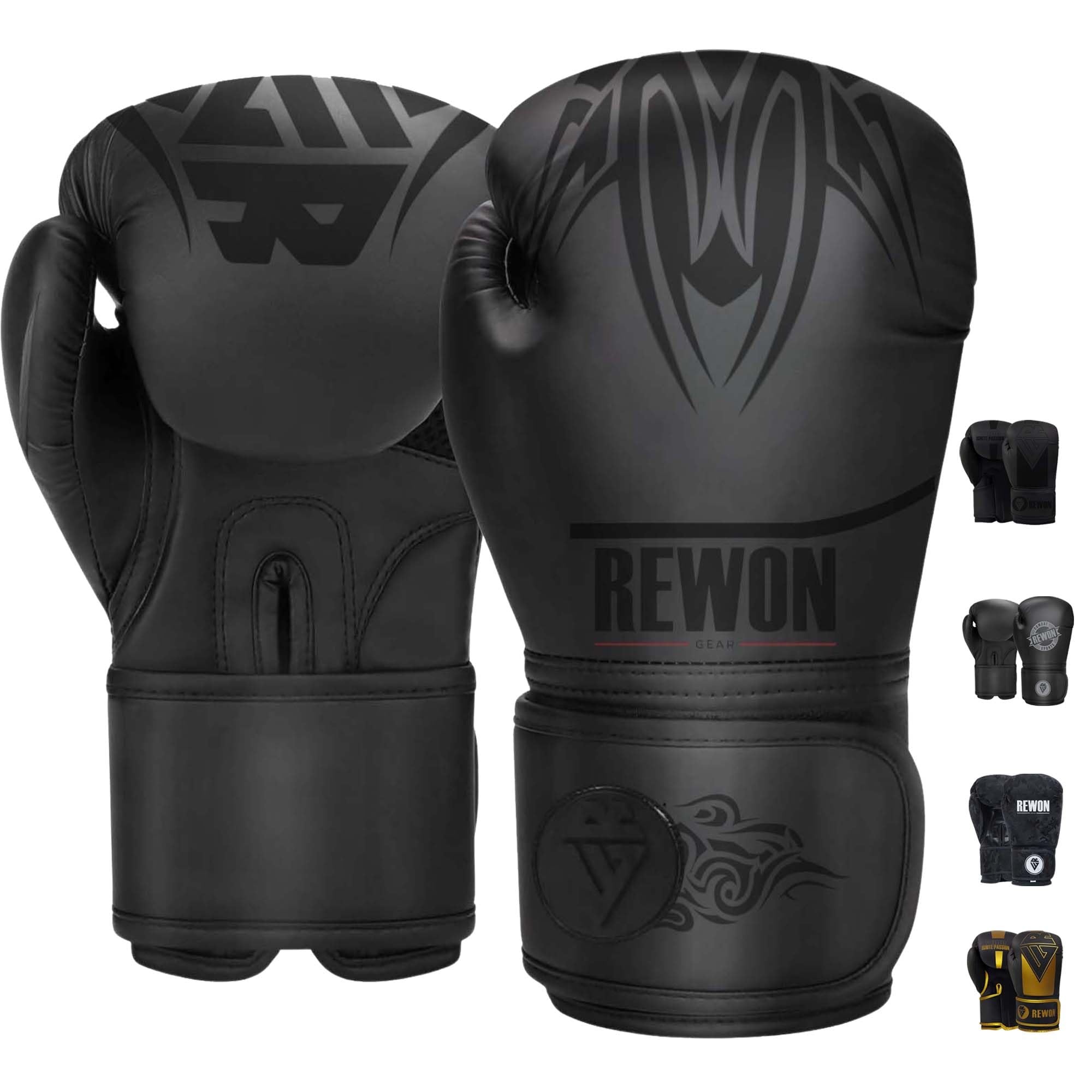 REWON Boxhandschuhe - Muay Thai Kickboxen Handschuhe, Boxhandschuhe Training für Männer Damen anfänger 8oz-16oz Sparring Boxsack Wettkampf