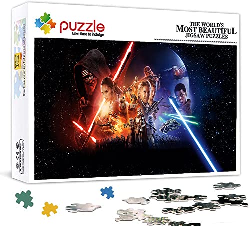 Star Wars Movie Puzzle, 1000-teiliges Puzzle für Erwachsene, Klassische Puzzles, lässiges lustiges Spiel, Spielzeug für Erwachsene Teenager, für Familie und Freunde, Dekoration (50 x 70 cm)