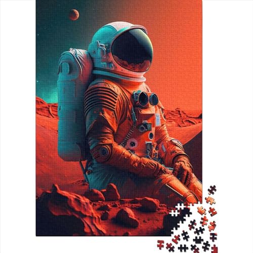 Kunstpuzzle für Erwachsene 1000 Teile Der Marsastronaut für Erwachsene 1000-teiliges Puzzlespiel Spielzeug für Erwachsene Familienpuzzle Geschenk 75x50cm