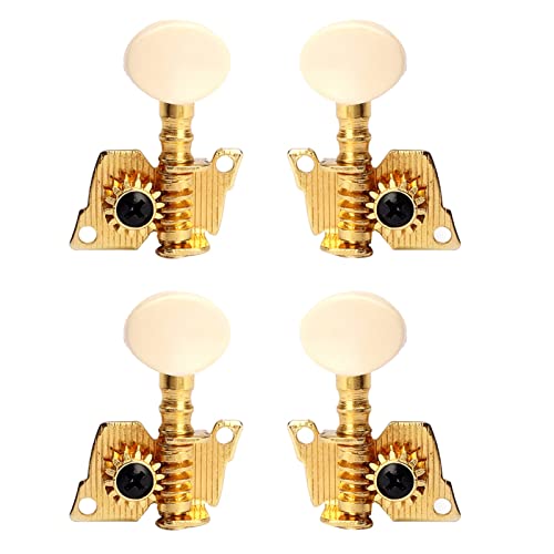 Gitarren Stimmwirbel 4 Stück Kupfer + Eisen 2L2R. Ukulele Tuning Pegs-Tuner Für Ukulele DIY. Ukulele-Gitarre-Ersatzteile Golden