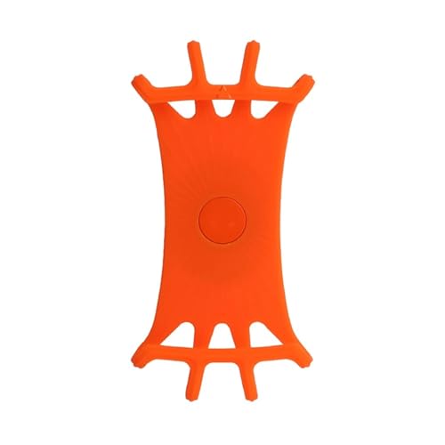 Handyhalterung Motorrad Universal Halter 360 Drehbar Bike GPS Clip Mount Motorrad Silikon Kinderwagen Zubehör Handyständer Handyhalter Fahrrad(Orange)