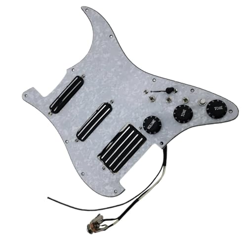 Standard-Pickguard-Tonabnehmer Humbucker-Tonabnehmer für Gitarre, vorverkabelt, Schlagbrett-Tonabnehmer, mit Kabelbaum, Gitarren-Set, Schwarz (Color : 4)