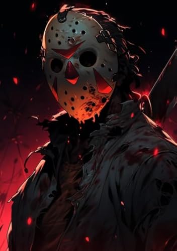 HfmQuisutron Puzzle 1000 Pieces Horror Film Jason.Voorhees Posters Wooden Adult and Children'S Toy Stress Relief Game Xw20Zp