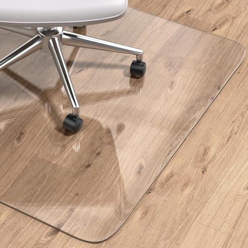 Bürostuhl Unterlage rutschfest,Massivholzboden transparentes Stuhlkissen,Transparente Bodenschutzmatten für Büros und Wohnungen,Für Büro,Bürostuhl,Tiermatte.60x100cm,70x120cm,90x150cm,100x240cm. (Grö