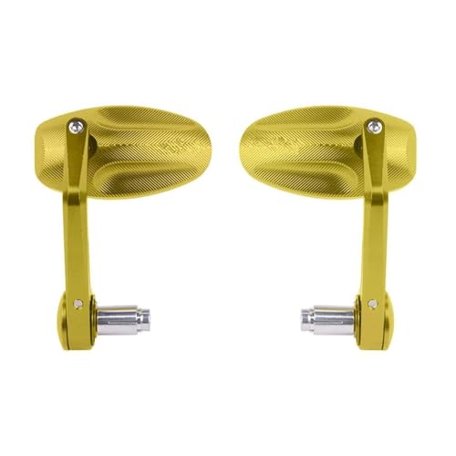 Universal Lenkerend Motorrad Rückspiegel Für Moto Für Guzzi Motorräder Sport Straßenmotorräder Roller Motorradspiegel-Set(GOLD)