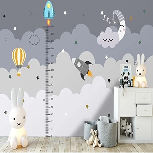 XLMING Einfache Cartoon Rakete Raum Kinderzimmer 3D Tapete Home Dekoration Wohnzimmer Sofa Schlafzimmer Tv Hintergrund Wand-400cm×280cm