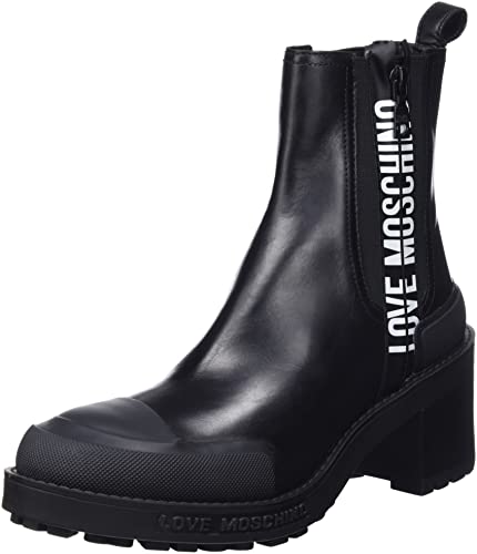 Love Moschino Damen St.ttod.quad70 Vitello Stiefelette, Schwarz, 39 EU