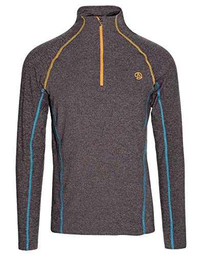 Ternua ® Herren Mode 1/2 Zip Ls M Hemd, grau (Whales Grey/Melange), Small